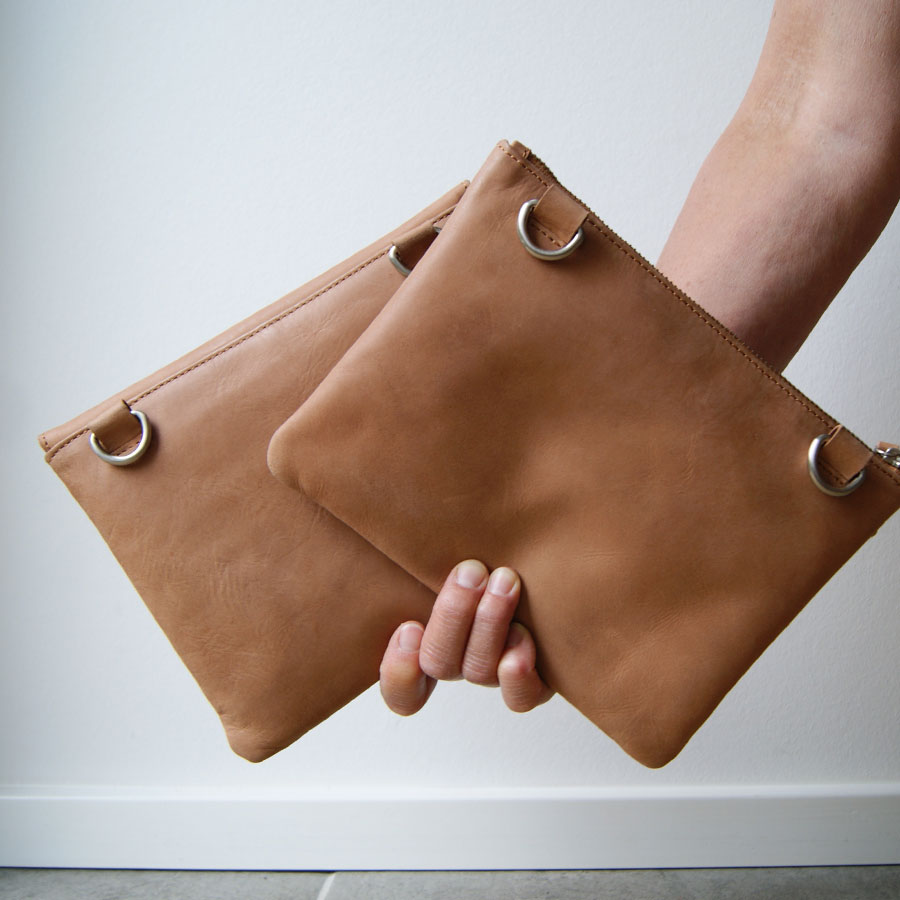 Overgang Bank Stat Clutch og taske | crossover taske læder, brun Mirissa - MicMic