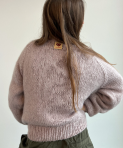 Uld/alpaca sweater I sart rosa